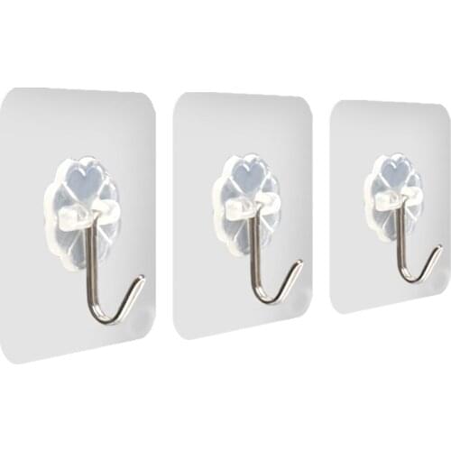 10PCS Strong Home Kitchen Hooks Transparent Suction Cup Sucker Wall Hooks Hanger For Kitchen Bathroom