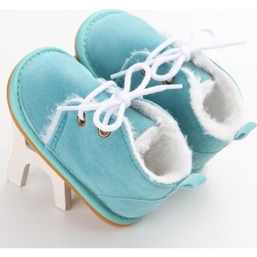 2021 Brand Casual Newborn Infant Girl Boy Baby Snow Booties Fur Boots Winter Warm arrival Style little Kids Strappy Shoes