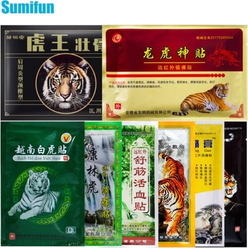 8Types of 8Pcs/bag New Tiger Balm Plaster Pain Relief Patch Back Muscle Arthritis Joint Knee Arthritis Body Herbal Patch