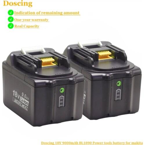 Latest Upgraded BL1890 Rechargeable Battery 18 V 9000mAh Lithium ion for Makita 18v Battery BL1840 BL1850 BL1830 BL1860B LXT 400