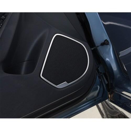 ACCESSORIES FIT FOR MAZDA 3 AXELA 2014 2015 2016 CHROME INTERIRO DOOR STEREO SPEAKER COVER TRIM SIDE DOOR STEREO BEZEL COLLAR
