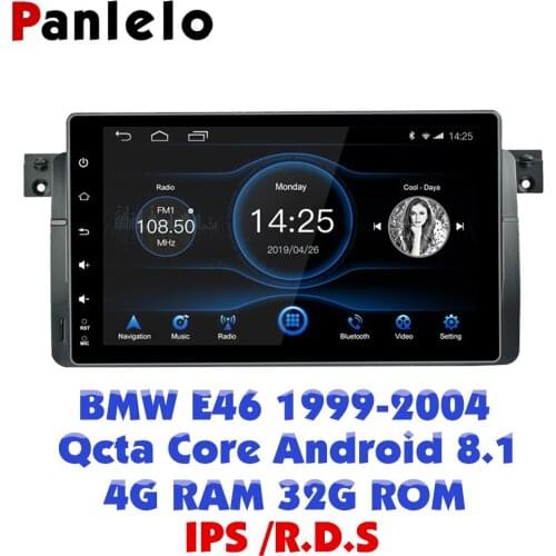 Panlelo Android 8.1 Car Stereo For BMW E46 4G RAM 32G ROM Octa Core IPS Touch Screen 9 Inch Head Unit Bluetooth Car Multiplayer
