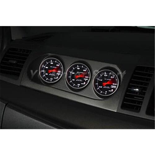 Car Accessories Carbon Fiber M7 Style Triple Gauge Pod Fit For 2008-2012 Evolution EVO 10 EVO X RHD Triple Gauge Pod