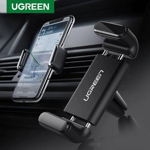 Ugreen Car Phone Holder for Your Mobile Phone Holder Stand For iPhone 12 11 8 Air Vent Clip Mount Cell Phone Support GPS For Car