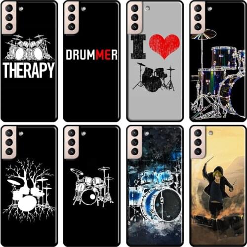 Drum Drummer Phone Case For Samsung Galaxy S21 S20 Ultra Note 20 Note 10 S8 S9 S10 Plus S20 FE Coque