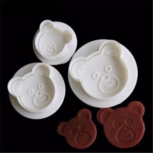 DIY Bear head Liquid silicone mold Fondant baking tool cake mould cake decorating tools Valentines Easter