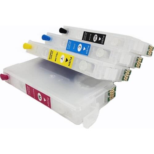 Eikshop 405 405XL Refillable Ink Cartridge one time Chip for Epson Workforce WF4830 WF4820 WF3820 WF7830 WF7835 WF7840 Printer