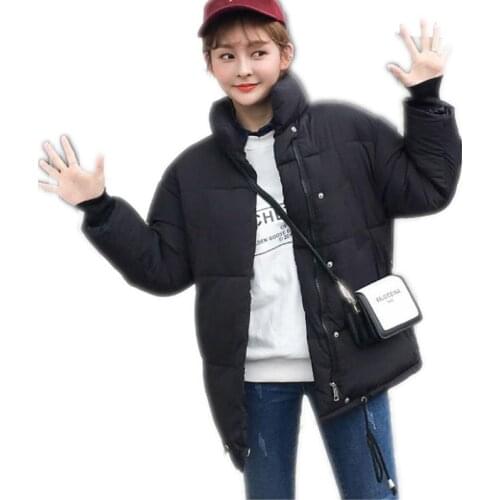 Hot Sale Winter Women Short Parkas 2018 Down Cotton Jacket Stand-Collar Female Padded Warm Outerwear Casual Winter Coats TopQ646