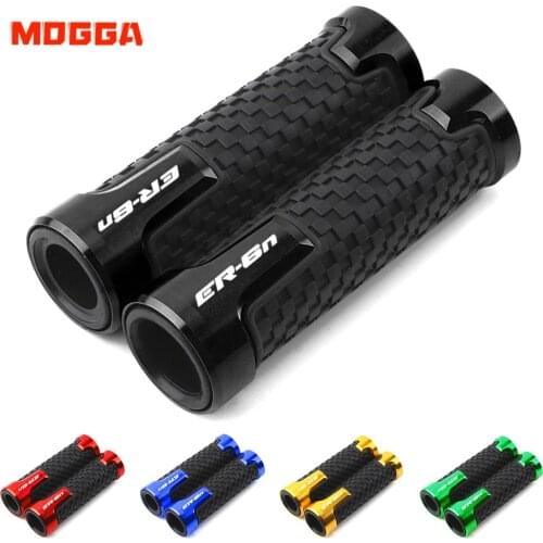 Logo ER6N Handlebar Grips For Kawasaki Motorcycle ER-6N ER6N ER 6N Hand Grip Accessories2006-2018 2010 2011 2012 2013 2014 2015
