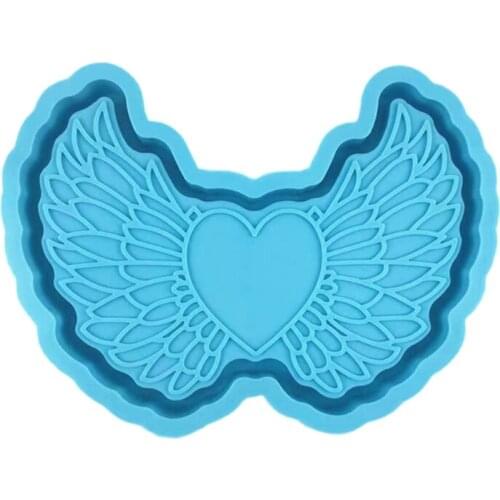 Love Heart Wing Jewelry Organizer Epoxy Resin Mold Storage Box Casting Silicone Mould DIY Crafts Home Decorations Mold