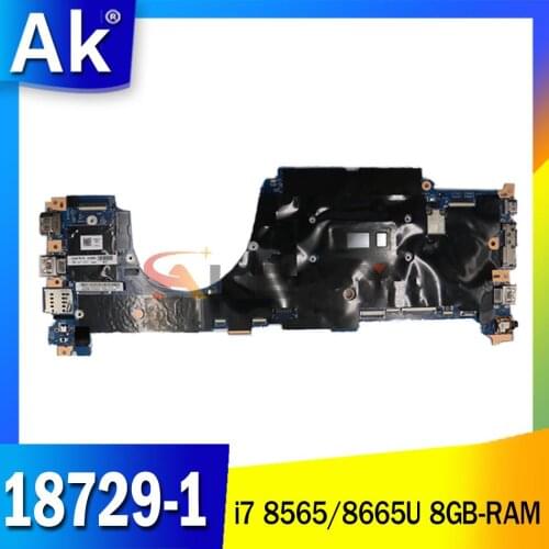 For Lenovo ThinkPad X390 Yoga laptop motherboard 18729-1 448.0G105.0011 with i7 8565/8665U CPU 8GB-RAM tested 100% working