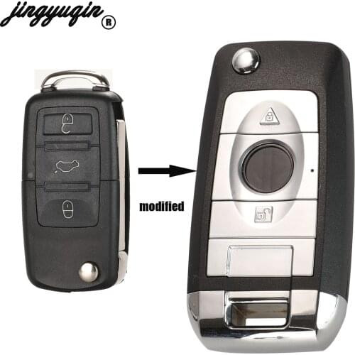 3B Modified Folding Flip Car Key Shell For Volkswagen VW Golf 7 Jetta Passat Beetle Polo Bora Key Remote Auto Case Hu66