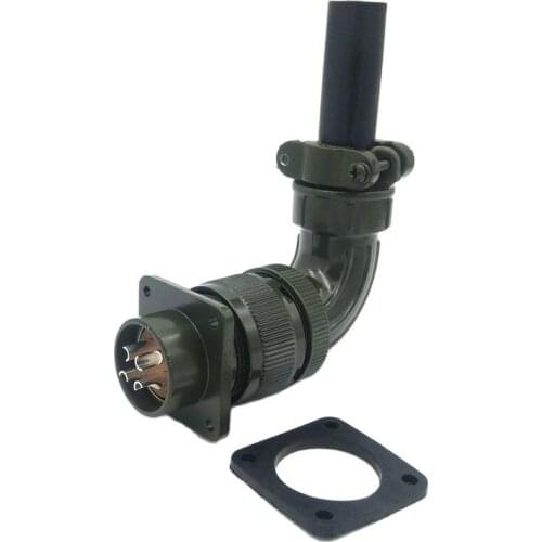 Right angle MS3102 3108A 18-10S 4 pin aviation connector for encoder plug servo motor connector