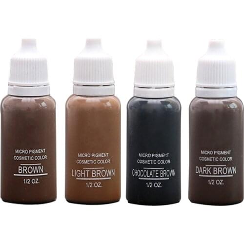 4Colors Microblading Pigments For Eyebrows Permanent Makeup Basic Eyebrow Color For Tattooing