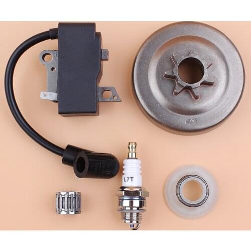 .325" 7T Clutch Drum Ignition Coil Magneto Kit fit HUSQVARNA 435 440 440E 445 450 450E Chainsaw Spare Parts 573935701 503931801