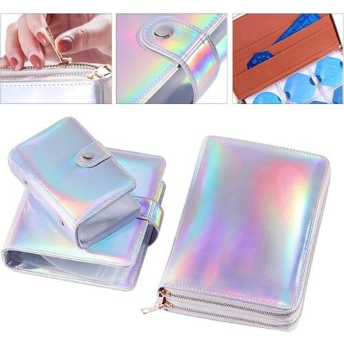 20/ 216 Slots Nail Stamping Plate Collection Holder Case Laser Style Round Rectangular Manicure Nail Art Plate Organizer