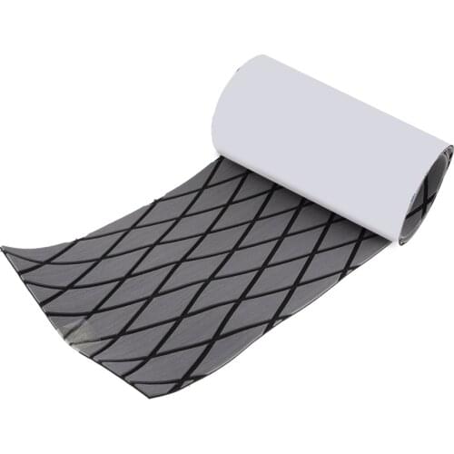 2Pcs EVA Boat Yacht Flooring Teak Decking Carpet/ Sheet - Foam Floor Mat for RV Motorhome Caravan, 190x35x0.6cm, Grey