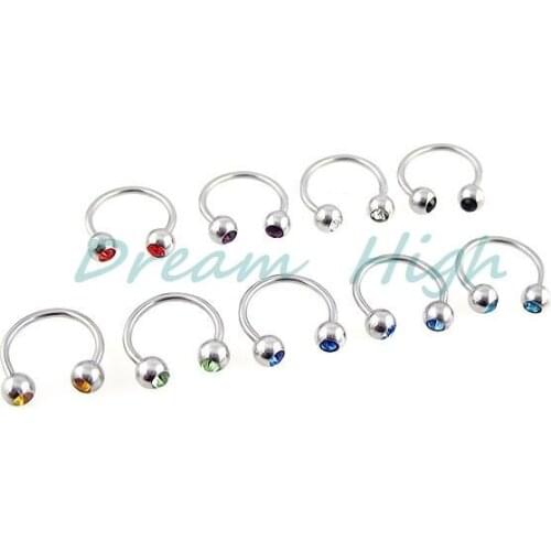 New Arrival Circular Barbells 16G CBR Curved Bars Hot Sale Fancy Body Jewelry 50pcs/Lot Promotion Gift