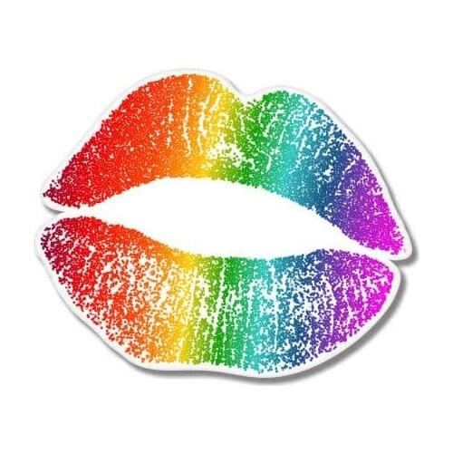 Flaming lips, colorful polyethylene sticker, auto sticker, super adhesion