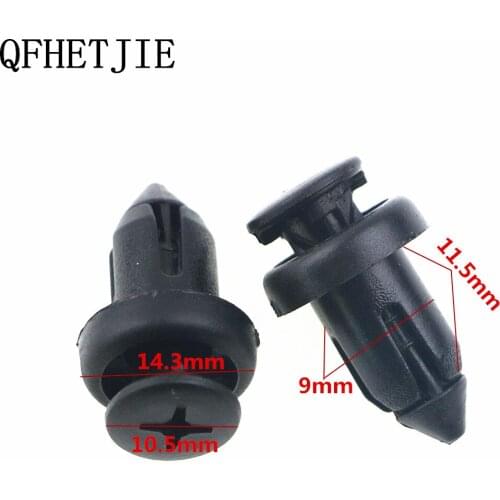 QFHETJIE 100Pcs Plastic Rivets Clips Auto Vehicle Car Bumper Clips Retainer Fastener Rivet Door Panel Fender Liner