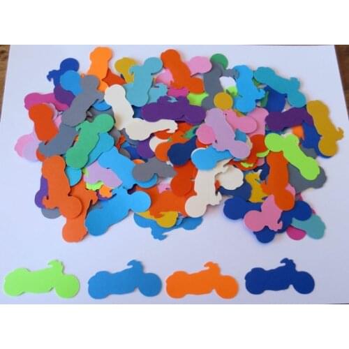 Multicolored Speedy Motorcycle Confetti wedding birthday bridal baby shower party Table decor scrapbooking Confettis