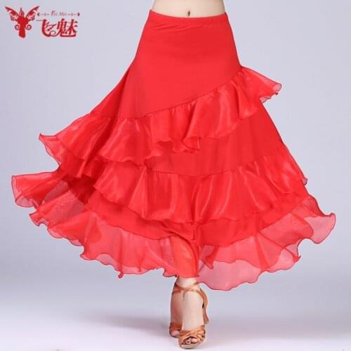 Womens big skirt dress costume dance waltz The new modern dance skirts