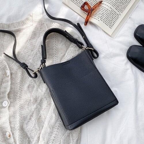 Womens Bag Korean Ladies Bucket Bag Small Women Handbags High Quality PU Leather Female Shoulder Crossbody Bag Whole Sale