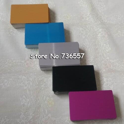 0.42 mm - 0.45mm Thick Laser Metal Name Card l100pcs Blank Sublimation Business ID Card printing 5 colors available