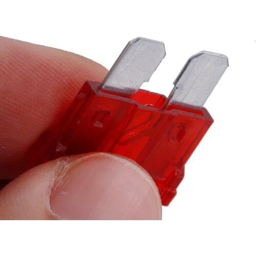 10Pcs Blade Fuses Standard 10AMP Red 10A Flat Fuse Car Motorcycle Bike Van Auto