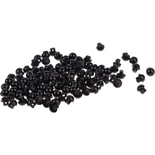 100 Pieces 6mm Plastic Safety Eyes, Mushroom Domed Sewing Buttons for Doll