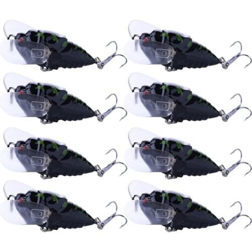100pcs Flying Jig Wobbler 4cm 6g Cicada Lure Fishing Lure Insect Bait For Pike Bass Trout Lure