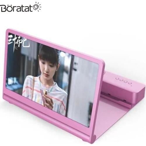 12 Inch Mobile Phone Screen Speaker Screen Amplifier Multifunctional HD With Bluetooth Holder Magnifying Glass