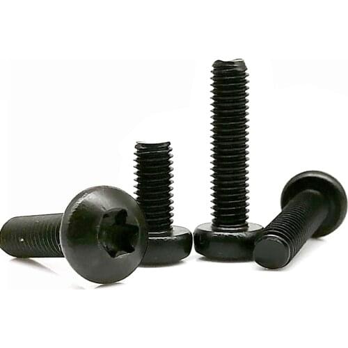 2/5/10/25pcs M2 M2.5 M3 M4 M5 M6 M8 GB2672 Black A2-70 304 Stainless Steel Six-Lobe Torx Pan Round Button Head Bolt Screw