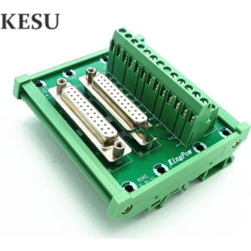 5pcs 25 pin DB25 25Pin D-SUB dual 2-port Female Male signals Terminal PCB Breakout Module box Adapter Connector with bracket