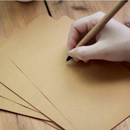50pieces 120g empty letter paper nostalgic for kraft printing thick paper B5A4 A5 Size writing paper for card scrapbooking gifts