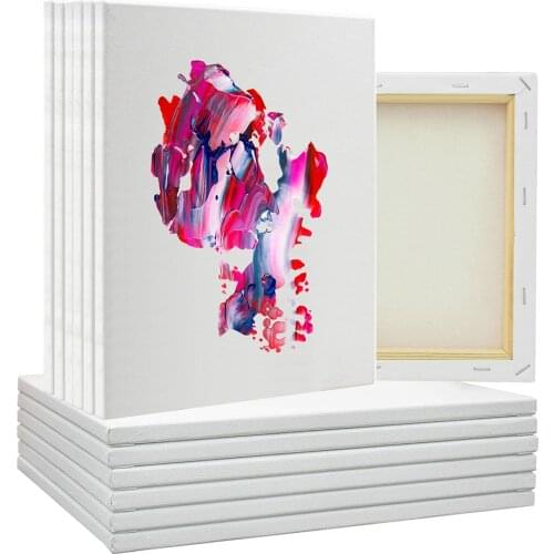 6Pcs/Set White Blank Art Boards Mini Stretched Artist Canvas Art Board Acrylic Oil Paint Wood+Cotton Artwork Painting 30*40cm