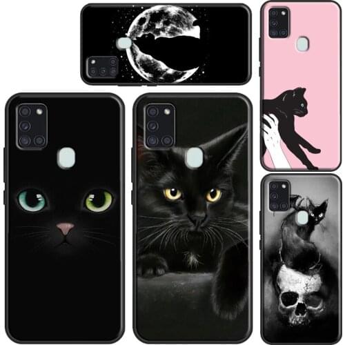 Witch Black Cat Case For Samsung A21S A20e A11 A31 A41 A51 A71 A10 A20 A30 A40 A50 A70 A12 A32 A42 A52 A72