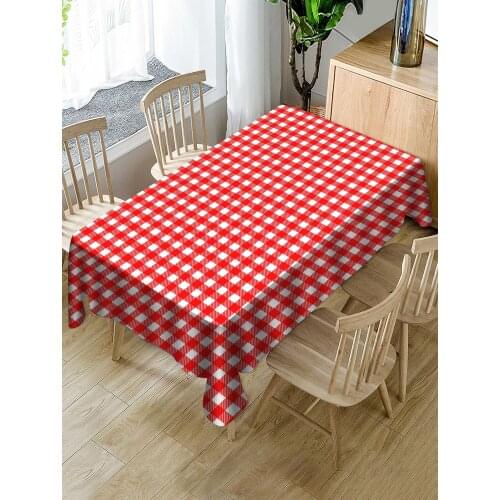 Color Plaid Stripes Tablecloth Oilproof Waterproof Rectangular Table Cloth Simple Stylish Family Expenses Tablecloth for Party