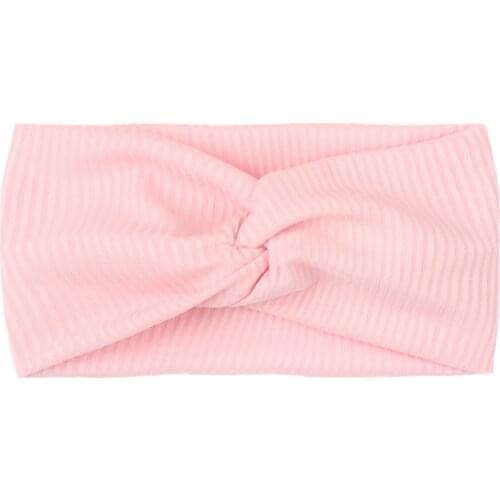 Newborn baby boys Girls Cotton Knitted Ribbed headbands Kids Childs Soft Stretch Bow knot Headwear Hair bands Accessories