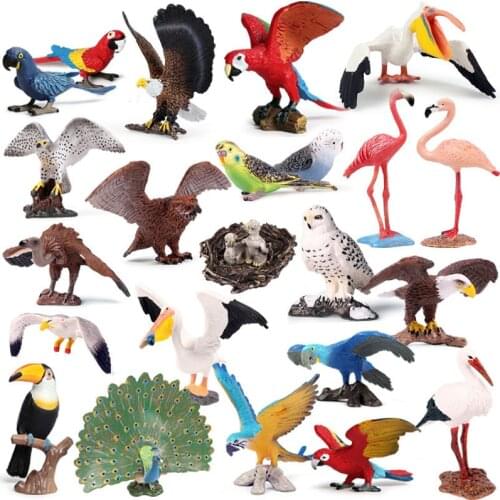 41 Kidns Birds Animals Model Action Figure Simulation Action Figures Collection PVC Lovely Toy Kids Gift