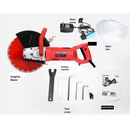 220V 5.8KW road cutting machine cutting depth 110mm electric Wall Chaser Groove Cutting Steel Concrete cutting machine