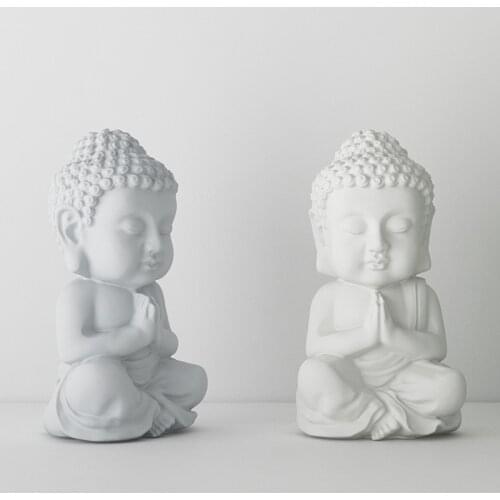 Two Sizes of Shakyamuni Concrete Mold Suitable For Epoxy Resin Cement Ornaments Plaster Clay Buddha Silicone Mold
