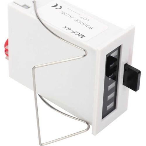 Electromagnetic Pulse Counter 6-Digit Modules ABS Material MCF-6X 0-999999 1.5W AC220V High quality