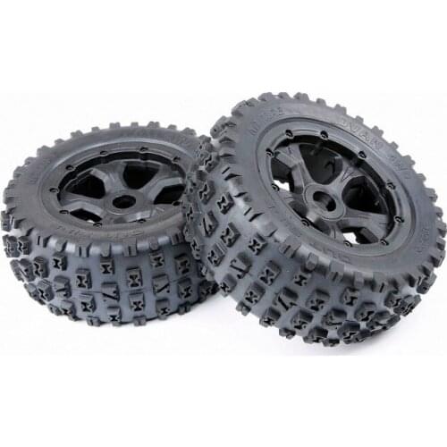 Knobby Wheel Tire Kit Fit for Losi 5ive T ROVAN LT Baja 4wd Slt Rc Car Parts