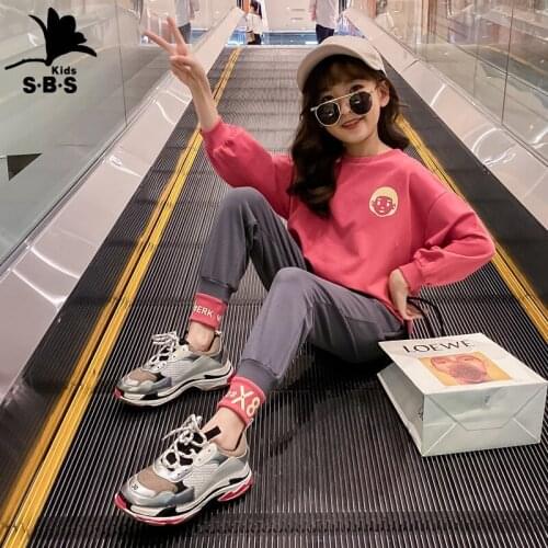 Girls' Suits Autumn Clothing 2020 New Arrival Big Childrens Casual Sweater and Pants Two-piece Outfit Set Girls Sports Clothes