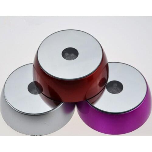 Colorful/White LED Crystal Light Base Crystal Display Crafts Silver Round LED Lamp Base Stand for Glass Support Dropshipping