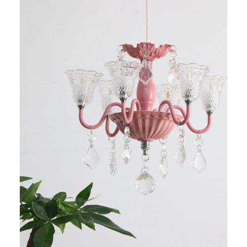 Creative LED Mini Crystal Chandelier Bedroom Bedside Lamp Girl RoomCute Pendant Lamp Decoration Restaurant Crystal Chandeliers