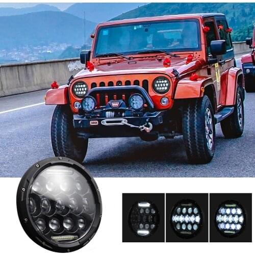 1Pc 280W 7 inches 6000K Waterproof LED Headlight Bulb Lamp Angle Eye for Wrangler Bright Light Energy-saving Car Lamp