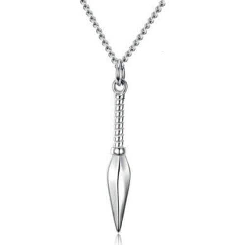 Fashion Spear Pendant Necklace Men Arrow Head Pendant 3 Color Trendy New Chain Necklace For Men Jewelry Gift