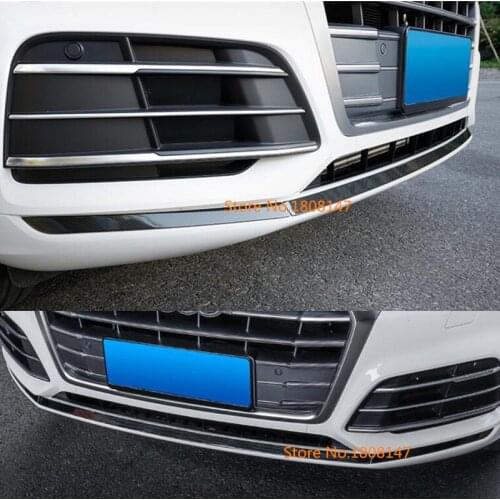 Car Cover Stainless Steel Protection Front Bumper Grill Protector Skid Guard 3pcs For Audi Q5 2018 2019 2020